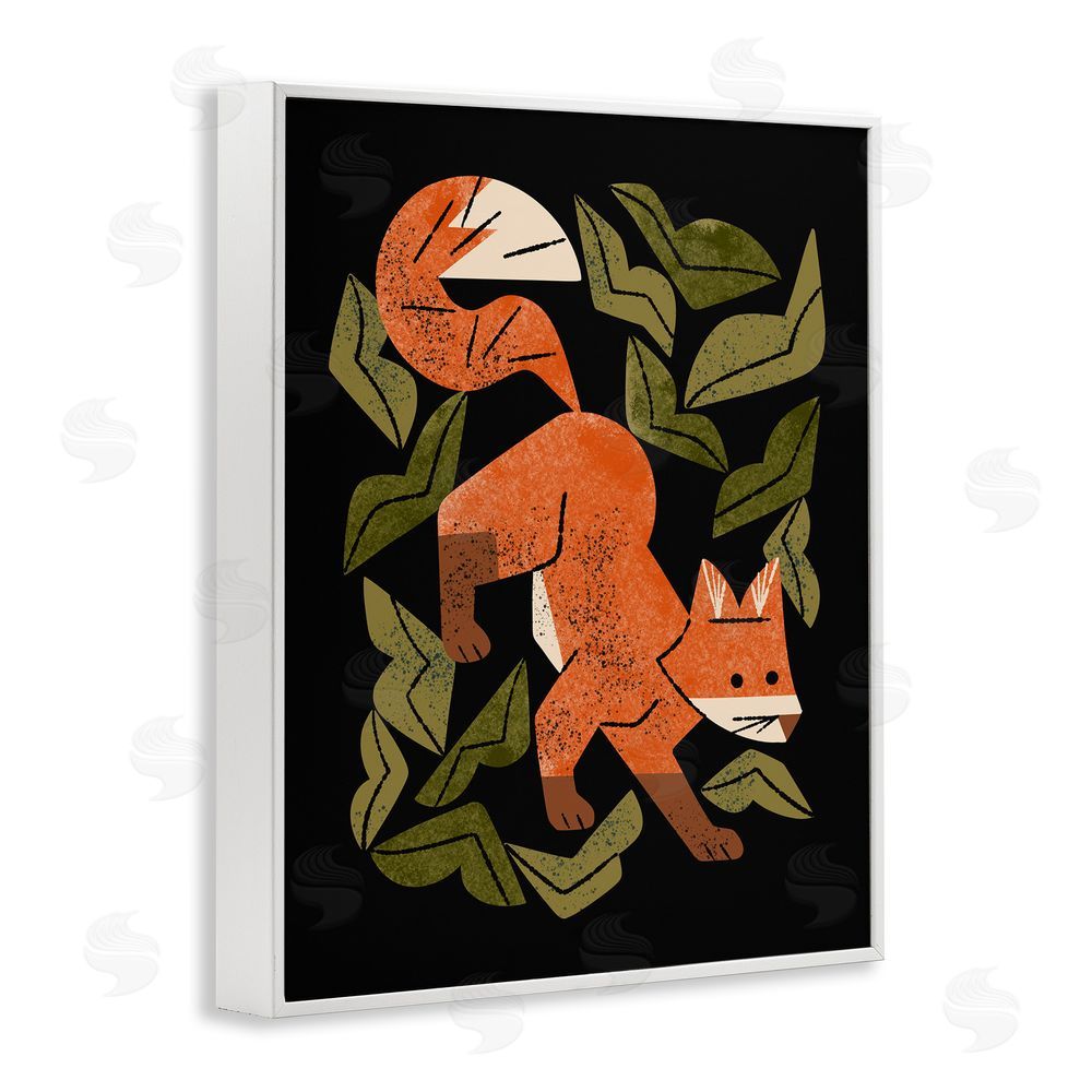 Renea L. Thull Fox In The Brush White Framed Giclee Wall Art Print