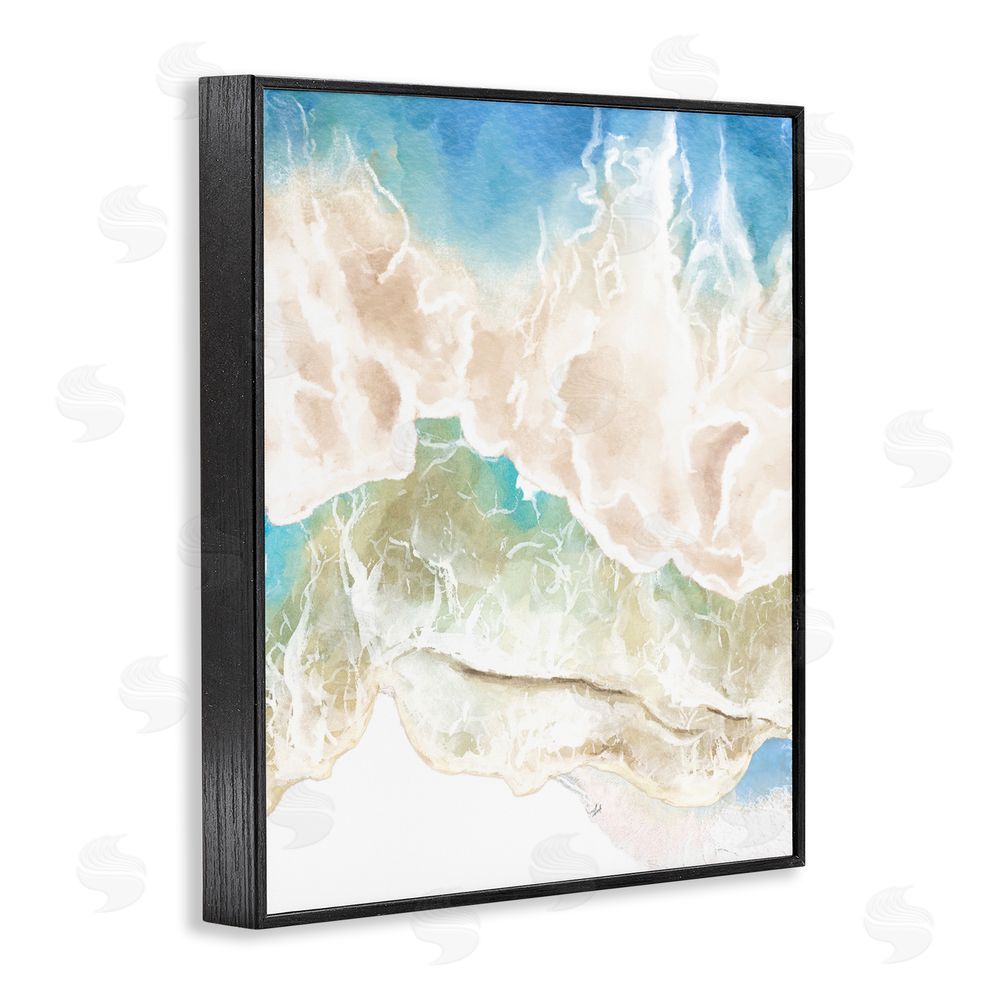 Jesse Keith Washed Away Tide Abstract Black Framed Giclee Wall Art Print