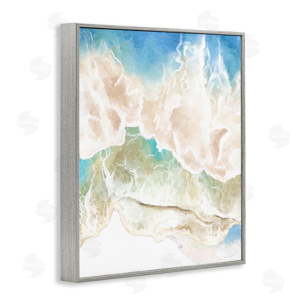 Jesse Keith Washed Away Tide Abstract Gray Framed Giclee Wall Art Print