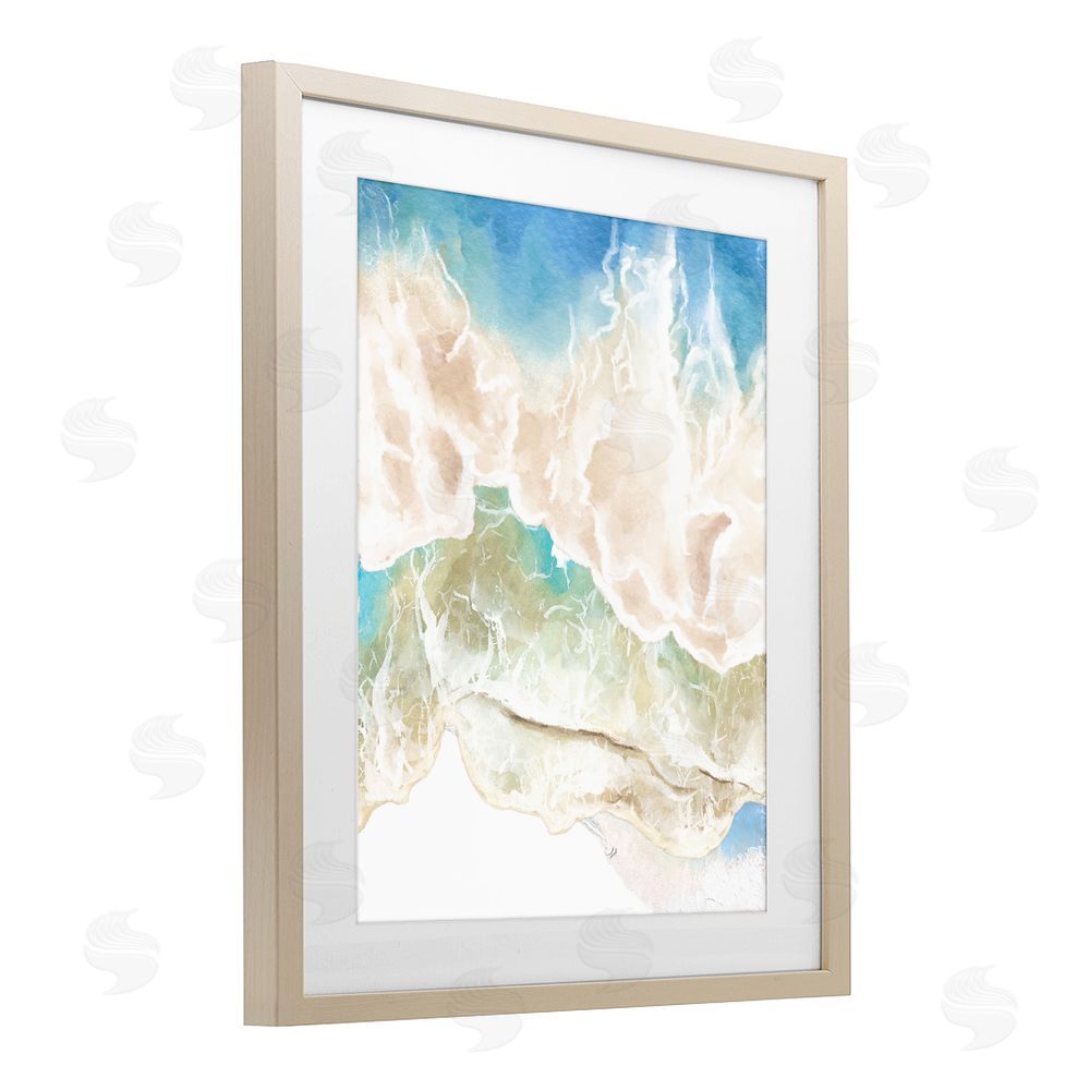 Jesse Keith Washed Away Tide Abstract Brown Framed Print Under Glass Wall Art