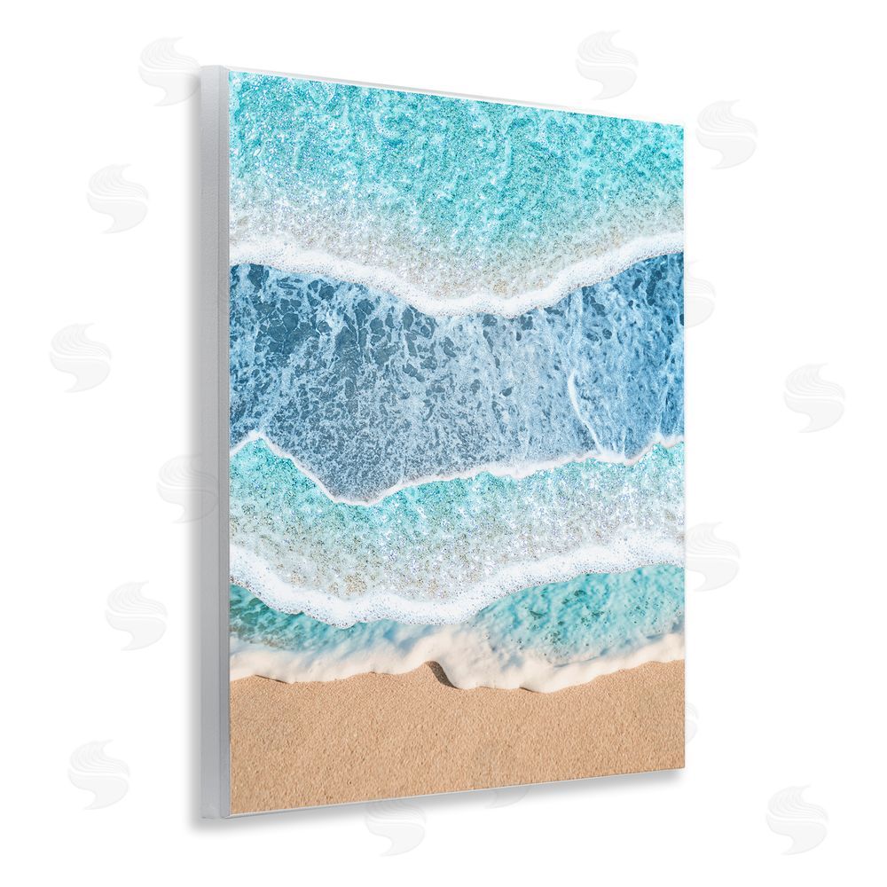 Jesse Keith Overlapping Shore Waves Wooden Wall Plaque Art Print