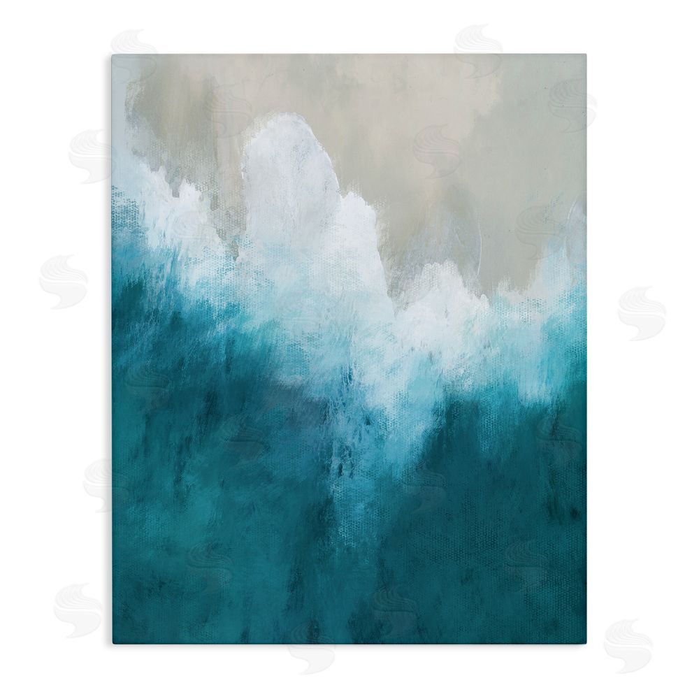 Denise Brown Aerial Tide Abstraction Stretched Canvas Wall Art Print