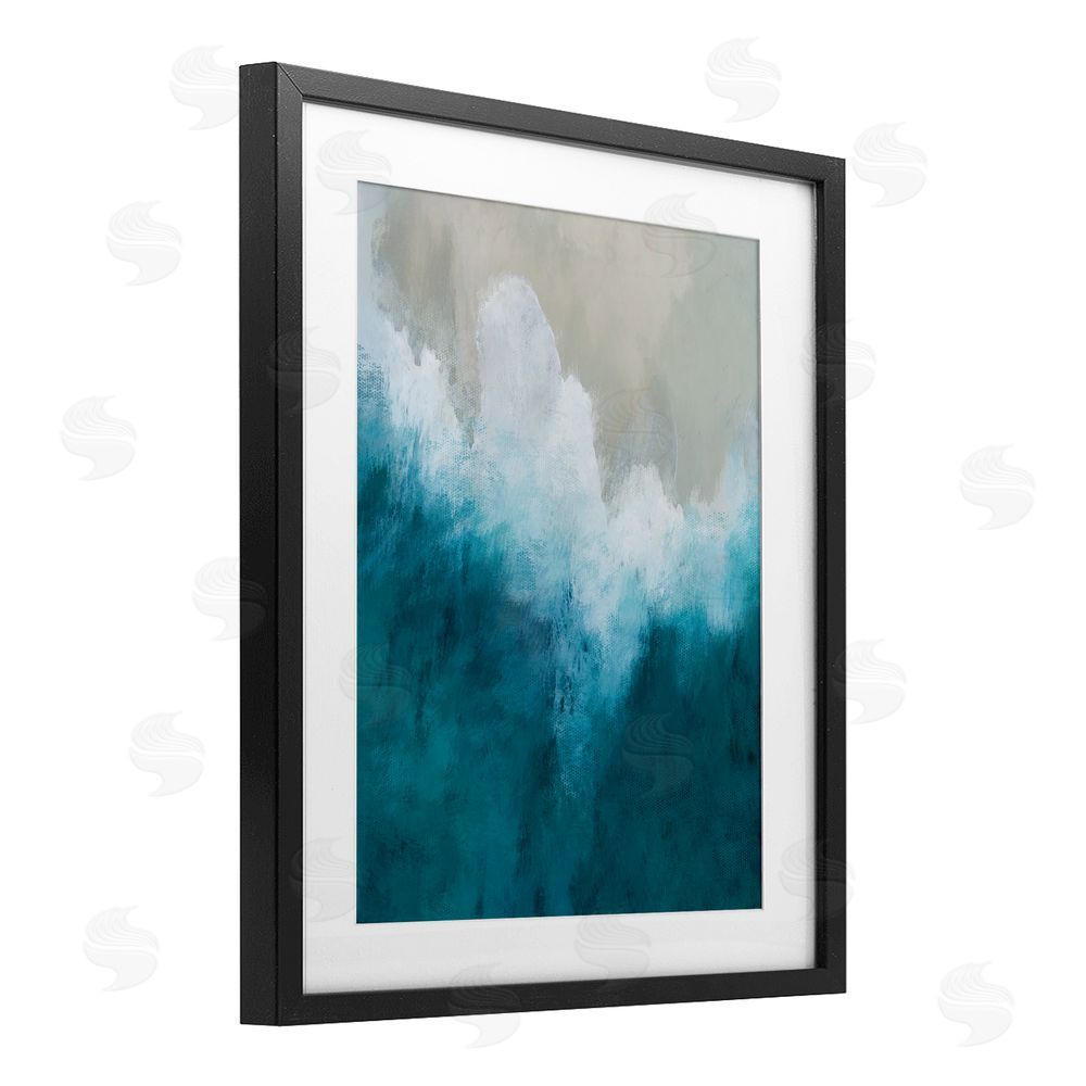 Denise Brown Aerial Tide Abstraction Black Framed Print Under Glass Wall Art