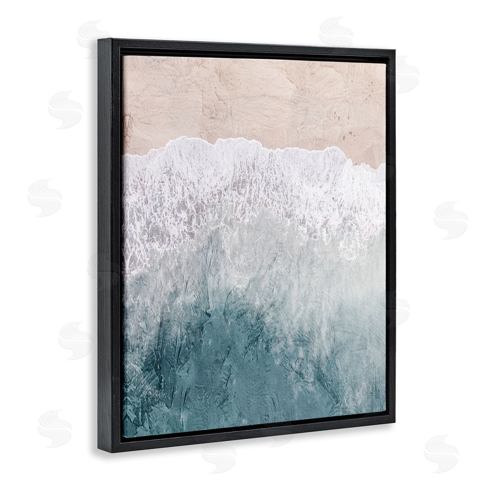 Kim Allen Beach Top Shore Black Floating Frame Canvas Wall Art Print
