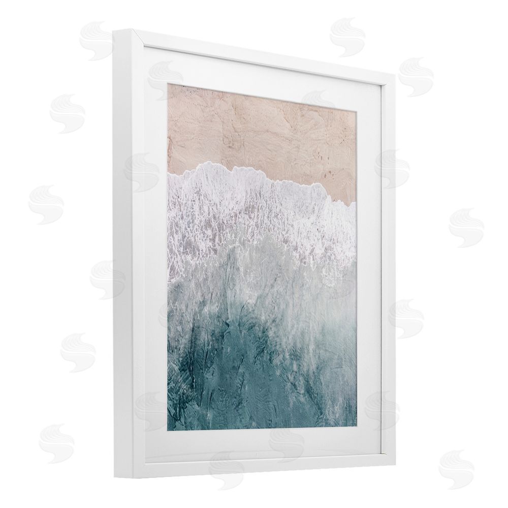 Kim Allen Beach Top Shore White Framed Print Under Glass Wall Art