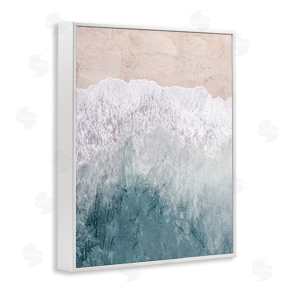 Kim Allen Beach Top Shore White Framed Giclee Wall Art Print