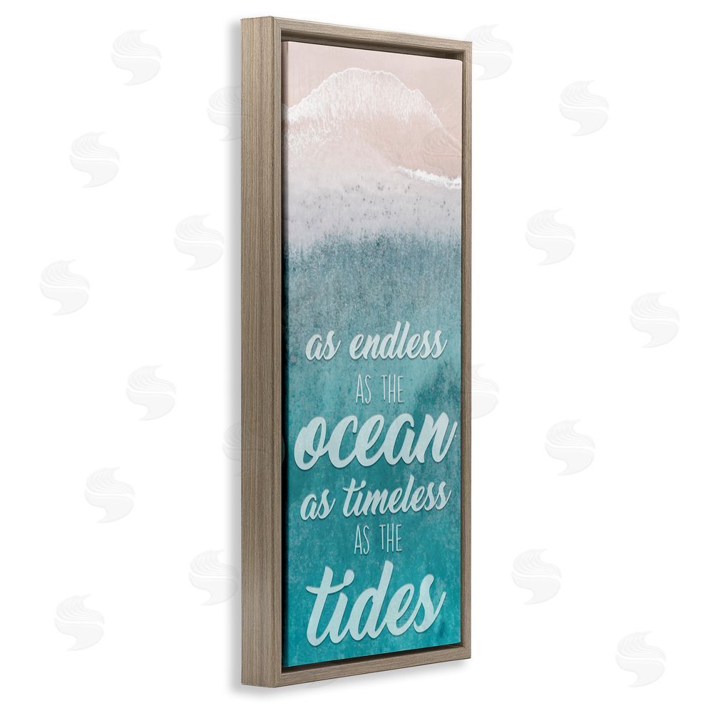 Marcus Prime Endless Ocean Timeless Tides Brown Floating Frame Canvas Wall Art Print
