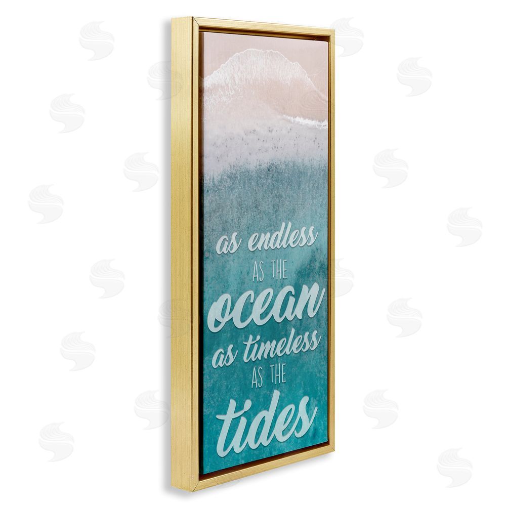 Marcus Prime Endless Ocean Timeless Tides Gold Floating Frame Canvas Wall Art Print