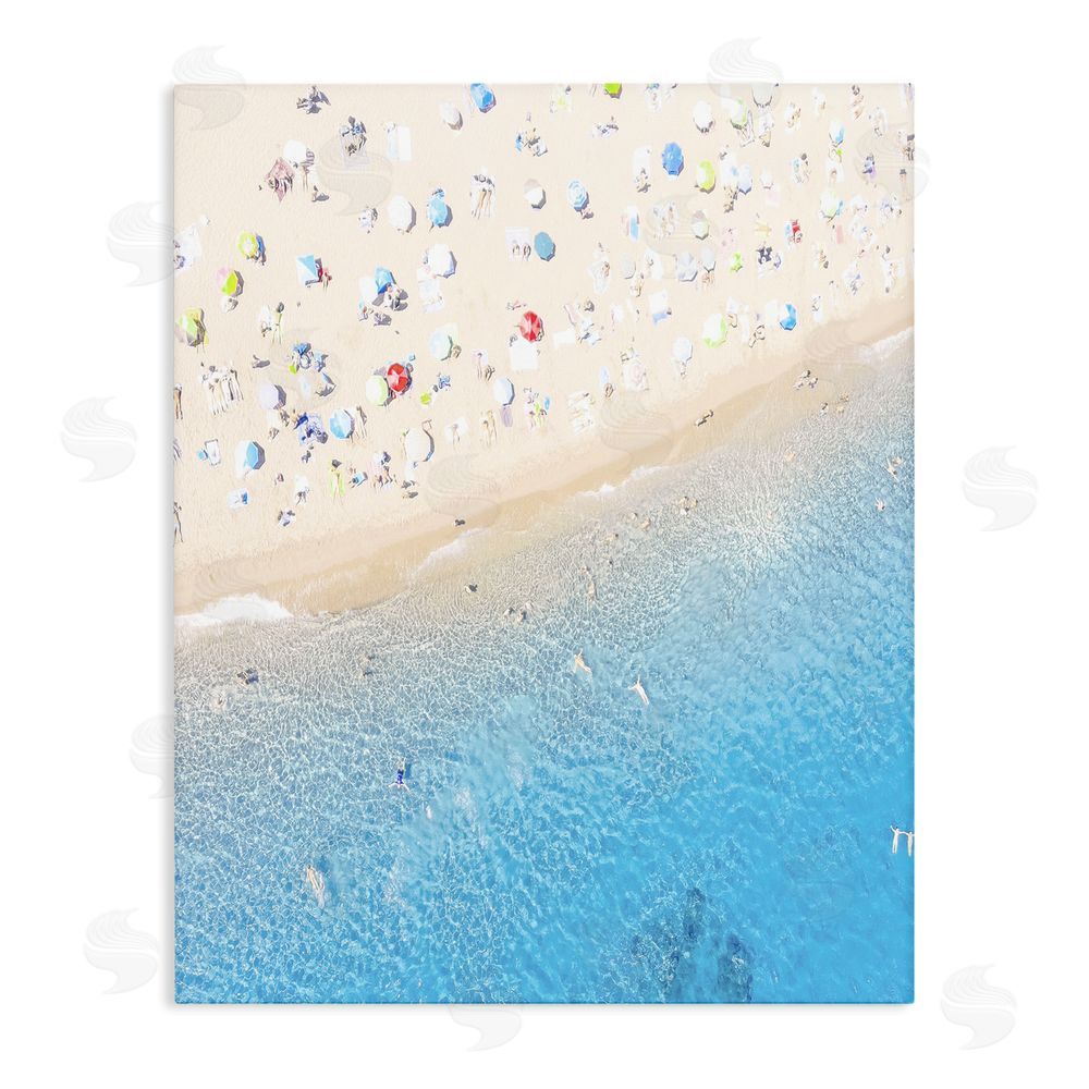 Leah Straatsma Happy Beach in Summer Stretched Canvas Wall Art Print