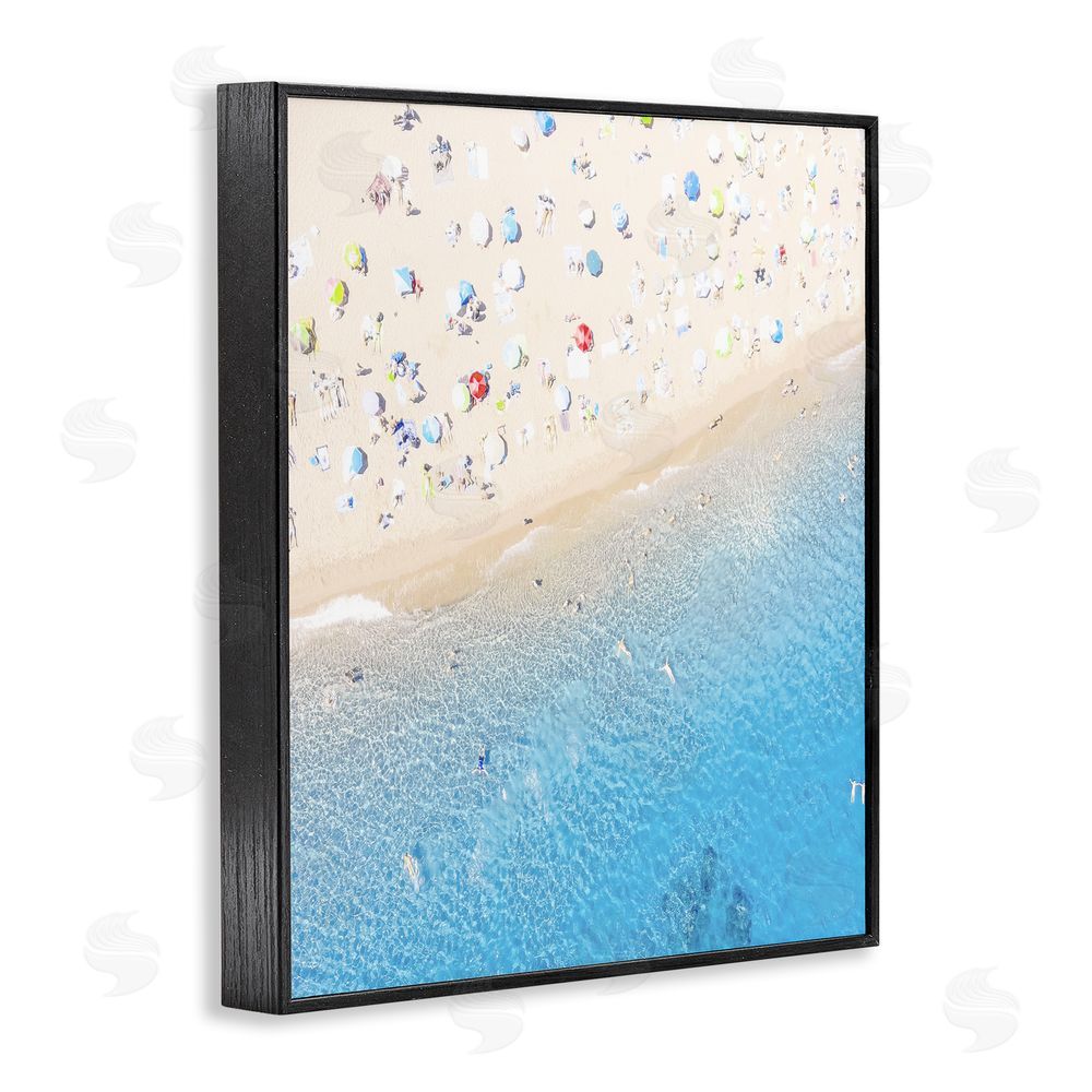 Leah Straatsma Happy Beach in Summer Black Framed Giclee Wall Art Print