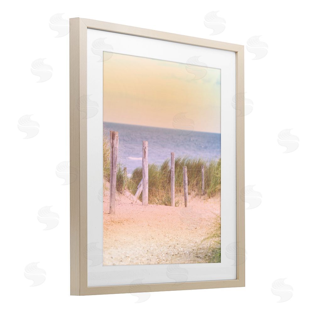 Marcus Prime Carefree Beach Vacation Brown Framed Print Under Glass Wall Art