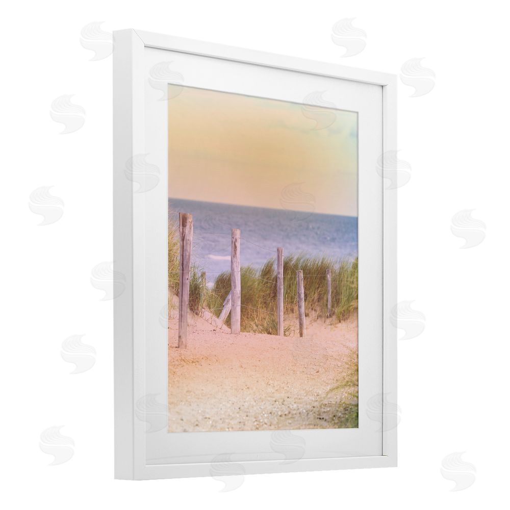 Marcus Prime Carefree Beach Vacation White Framed Print Under Glass Wall Art
