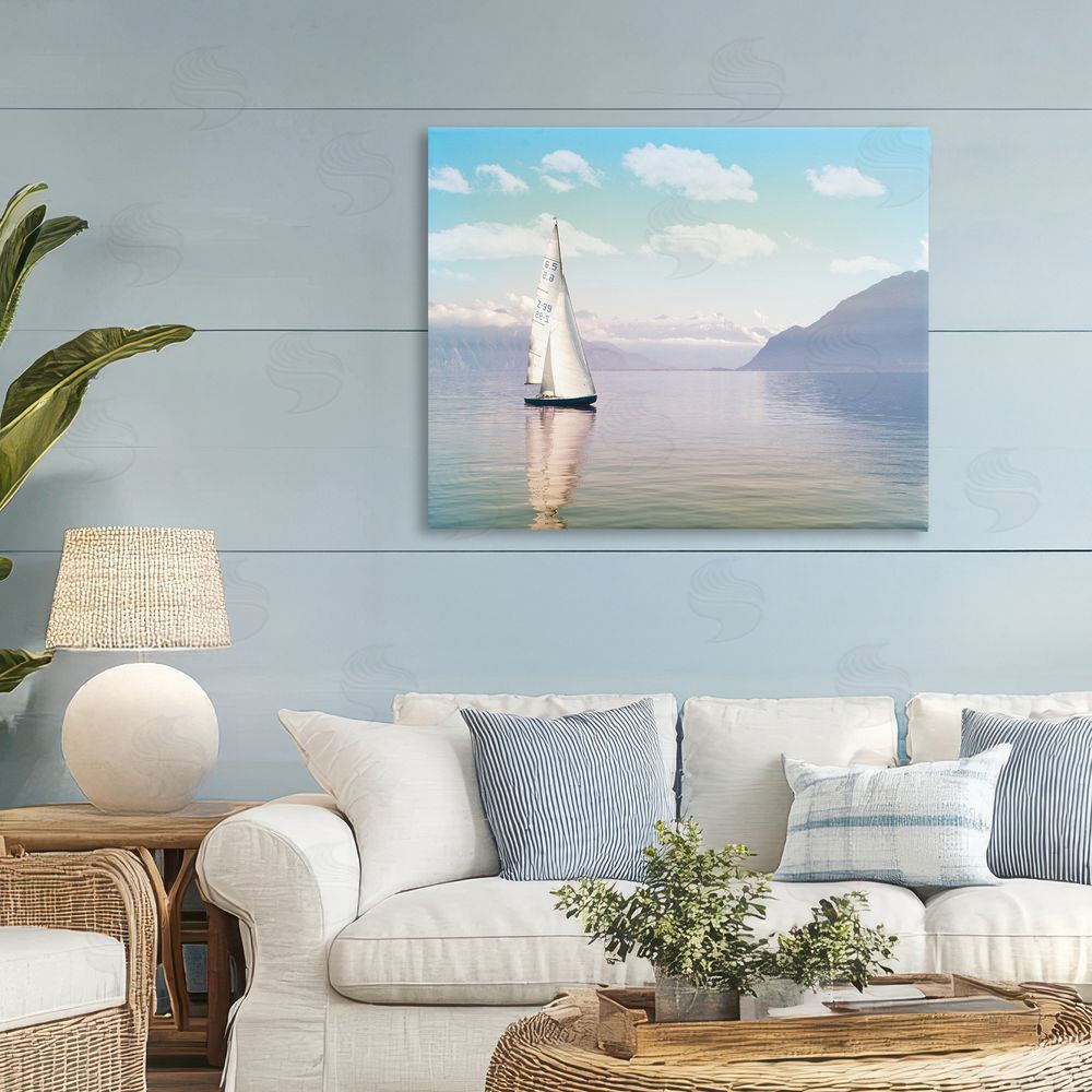 Marcus Prime Ocean Sails Lounging Stretched Canvas Wall Art in Room