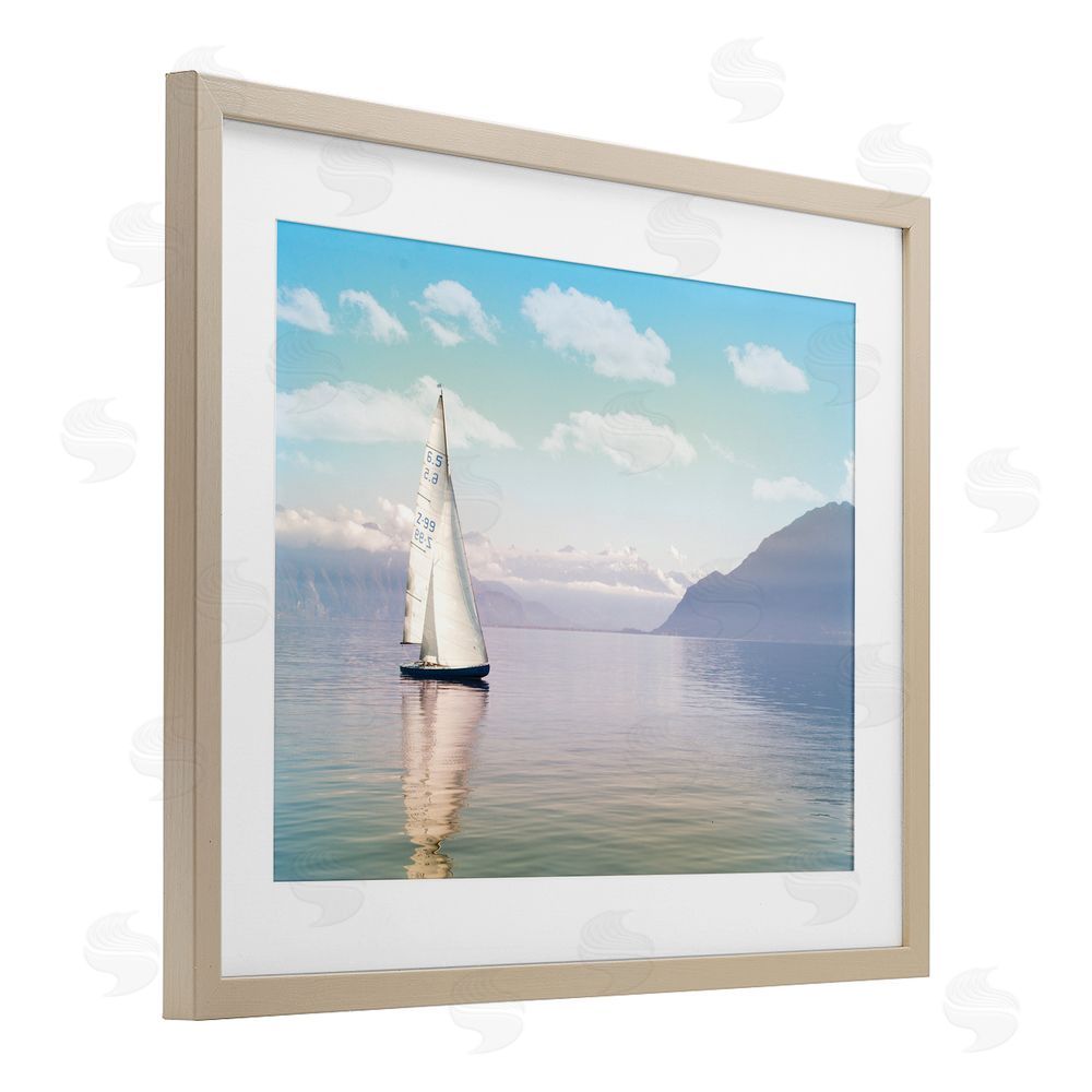 Marcus Prime Ocean Sails Lounging Brown Framed Print Under Glass Wall Art