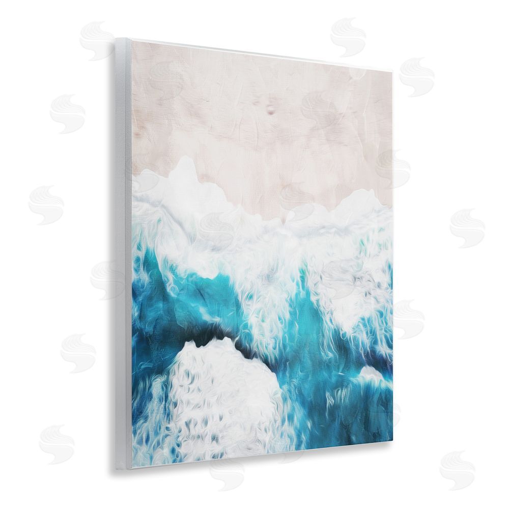 Milli Villa On The Beach Aerial Wooden Wall Plaque Art Print