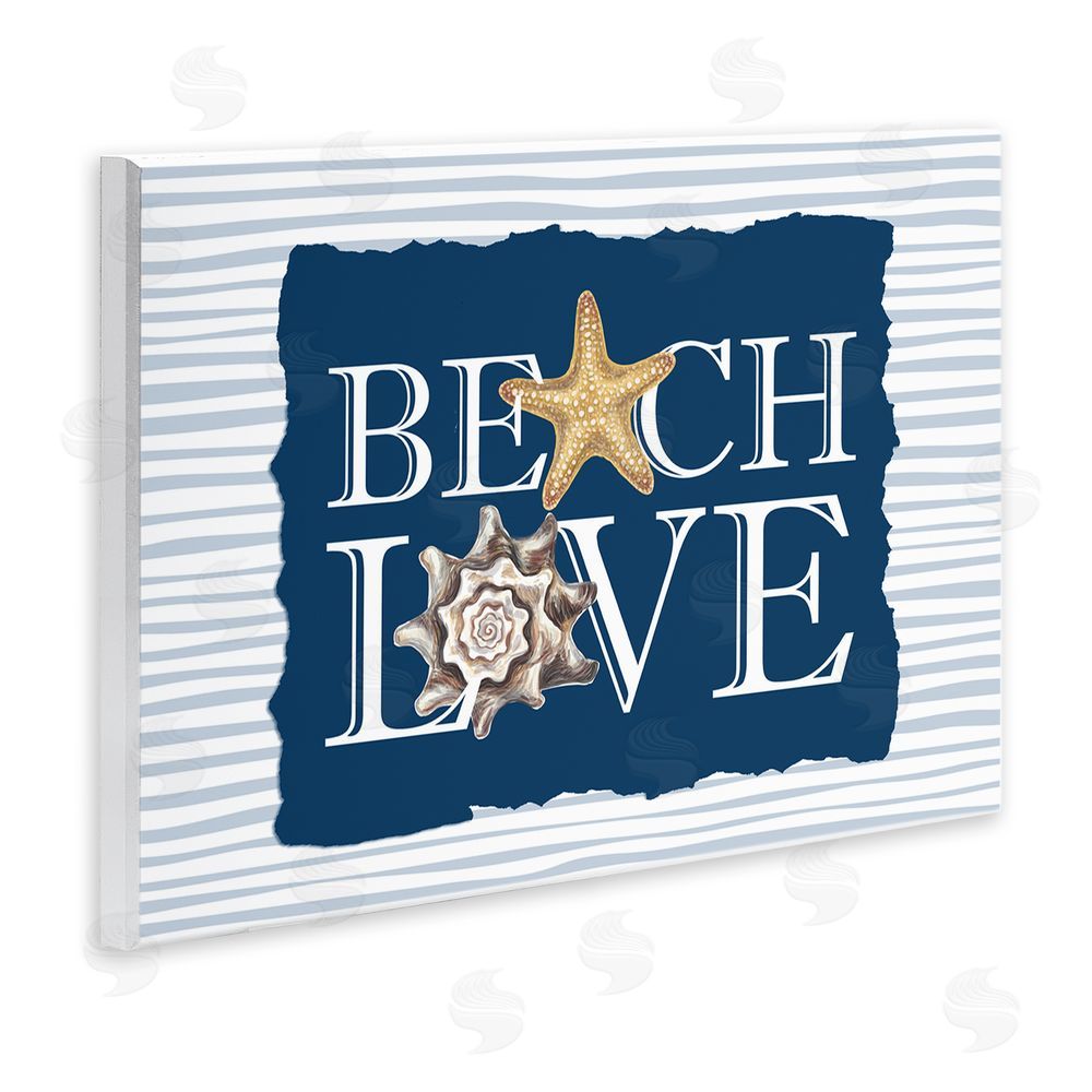 Kim Allen Beach Love Seashells Wooden Wall Plaque Art Print
