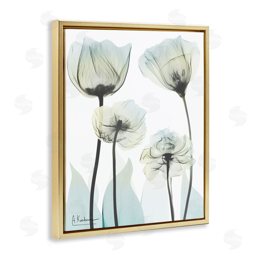 Albert Koetsier Floral Luxury Of Creation Gold Floating Frame Canvas Wall Art Print