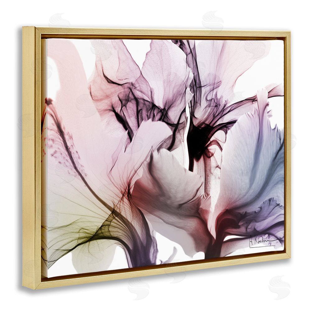 Albert Koetsier Brilliant Song Flower Petals Gold Floating Frame Canvas Wall Art Print