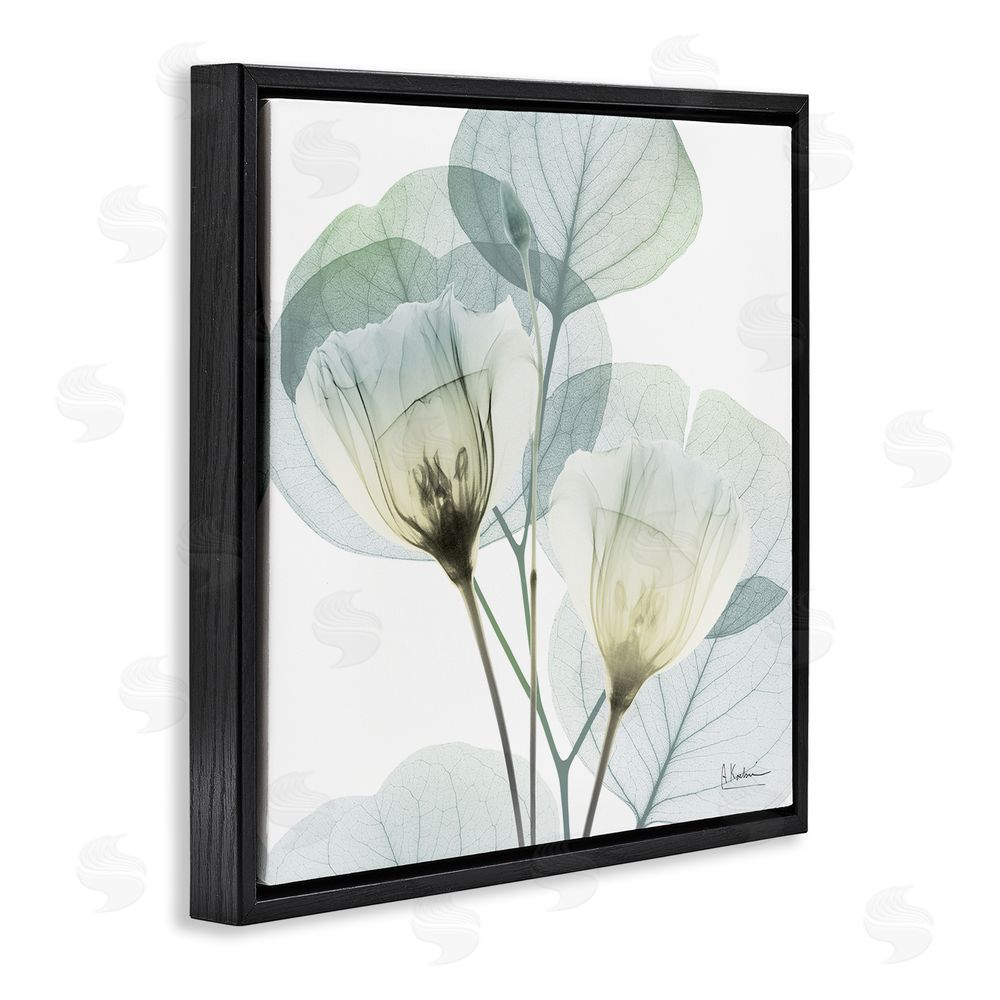 Albert Koetsier Divine Fate Flower Leaves Black Floating Frame Canvas Wall Art Print