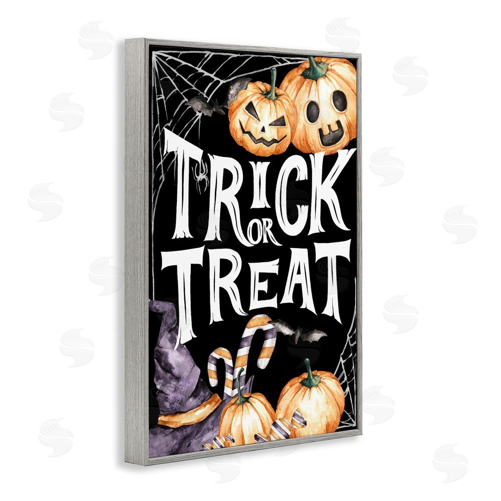 Kim Allen Trick Or Treat Creepy Traditions Gray Framed Giclee Wall Art Print