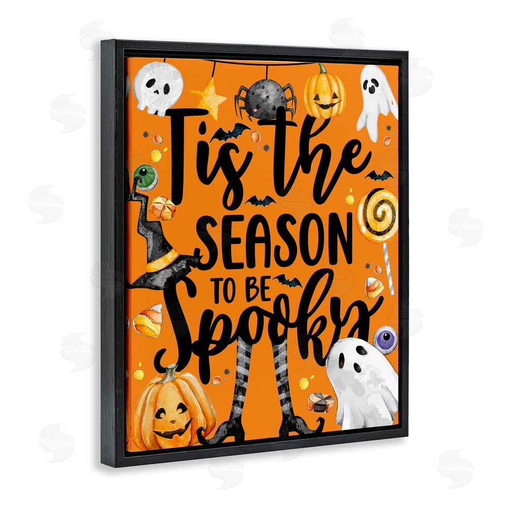 Kim Allen Tis The Spooky Season Black Floating Frame Canvas Wall Art Print