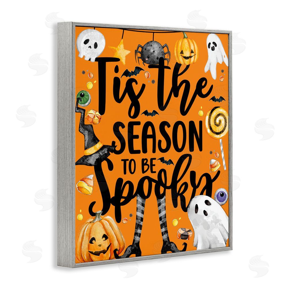 Kim Allen Tis The Spooky Season Gray Framed Giclee Wall Art Print