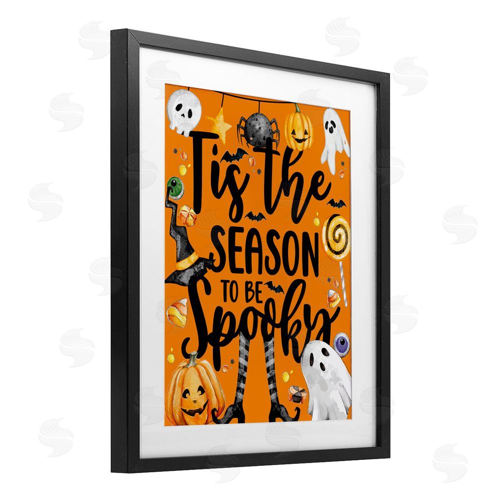 Kim Allen Tis The Spooky Season Black Framed Print Under Glass with White Mat Wall Art