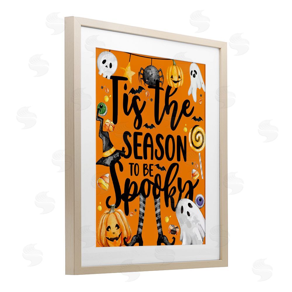 Kim Allen Tis The Spooky Season Birch Framed Print Under Glass with White Mat Wall Art