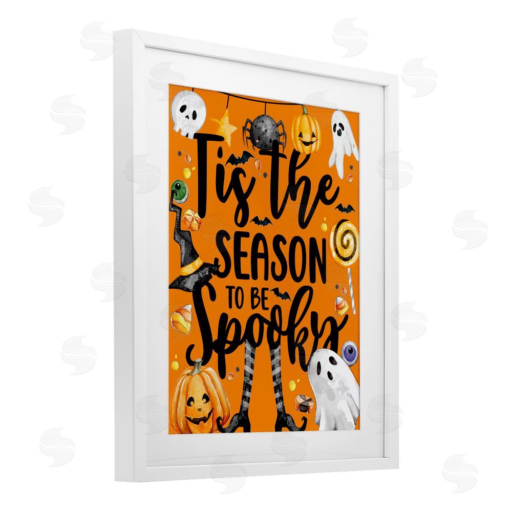 Kim Allen Tis The Spooky Season White Framed Print Under Glass with Mat Wall Art