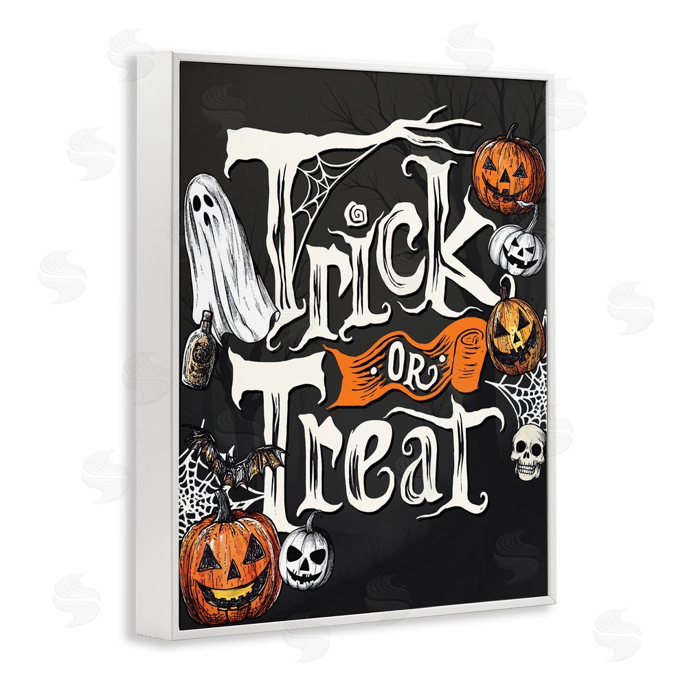 Kim Allen Trick Or Treat Vintage Traditions White Framed Giclee Wall Art Print