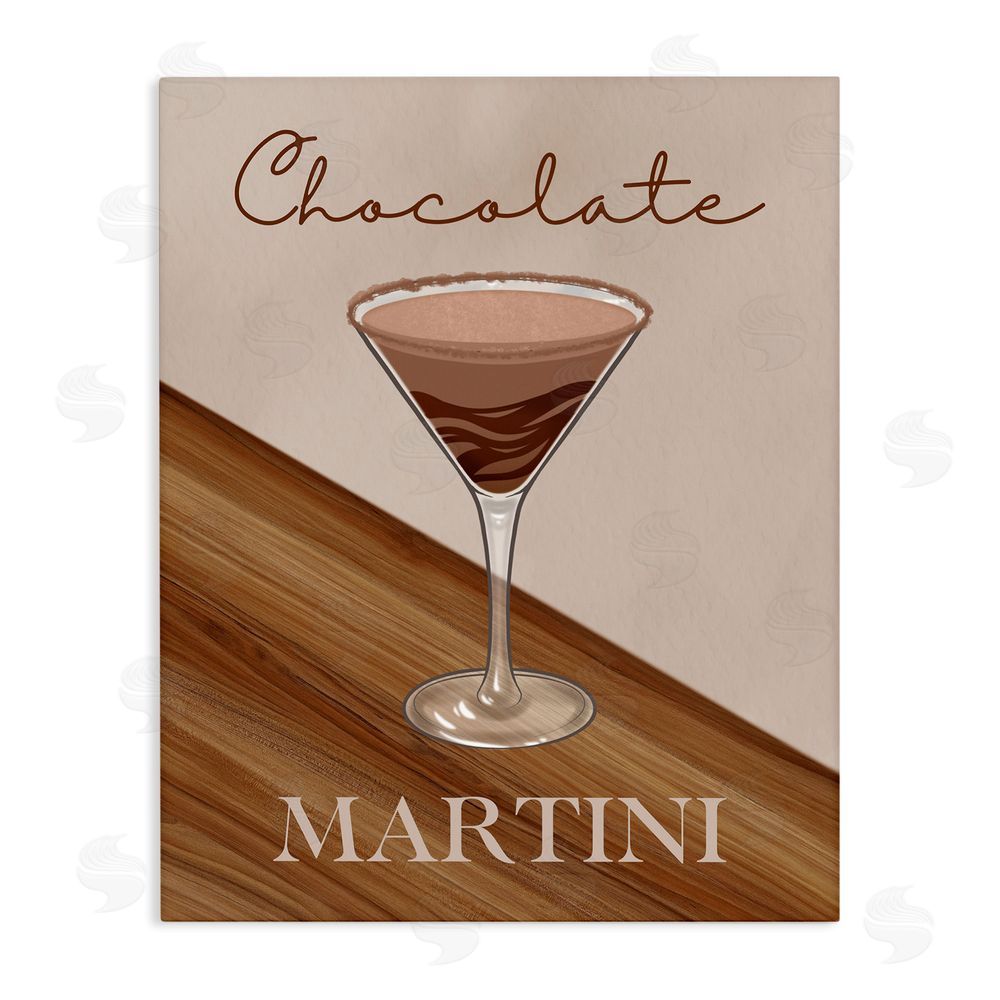 Marcus Prime Chocolate Martini on Brown Stretched Canvas Wall Art Print