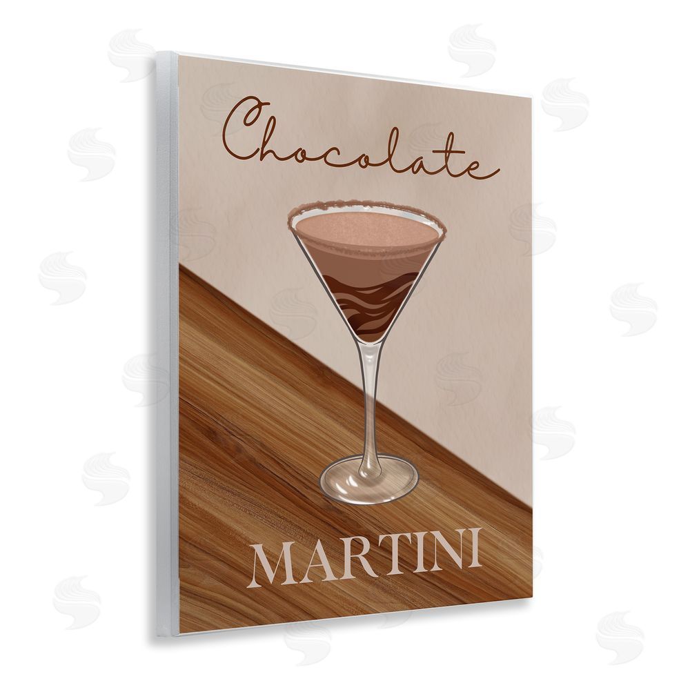 Marcus Prime Chocolate Martini on Brown Wooden Wall Plaque Art Print