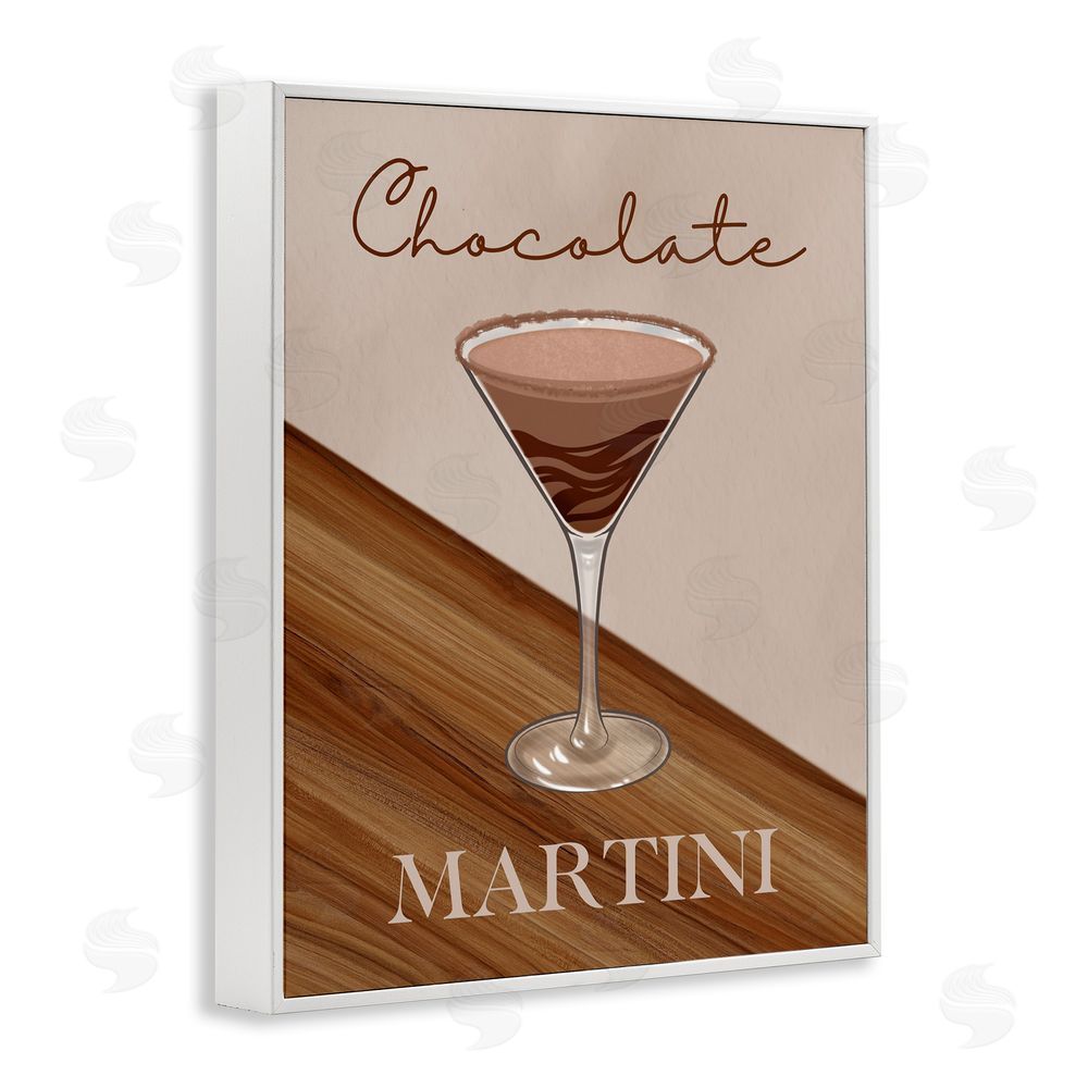 Marcus Prime Chocolate Martini on Brown White Framed Giclee Wall Art Print