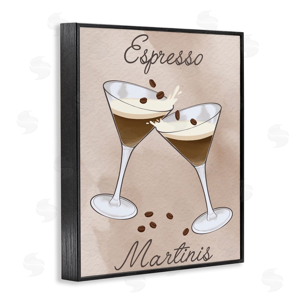 Marcus Prime Cheers Espresso Martinis Black Framed Giclee Wall Art Print