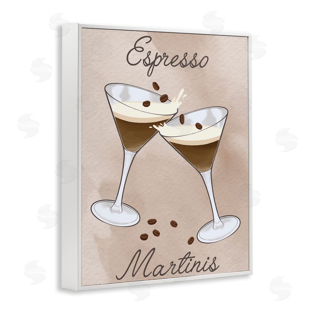 Marcus Prime Cheers Espresso Martinis White Framed Giclee Wall Art Print