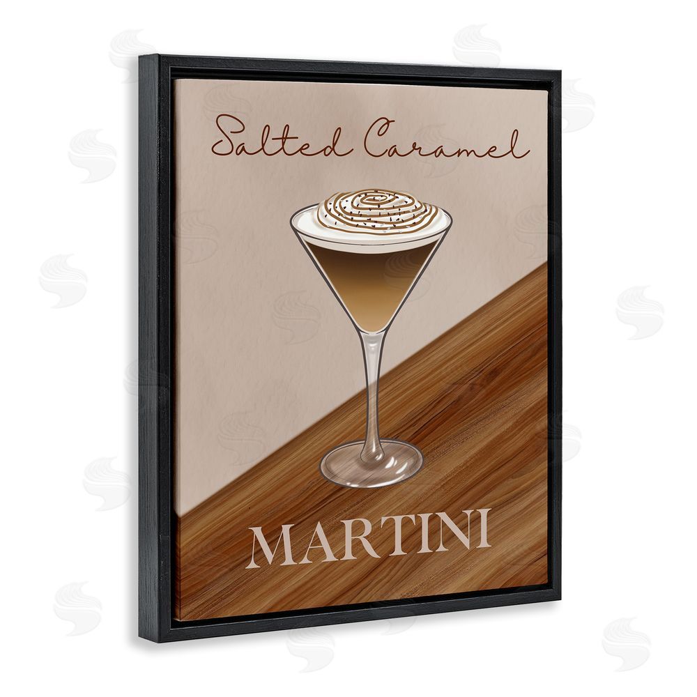 Marcus Prime Salted Caramel Martini Black Floating Frame Canvas Wall Art Print