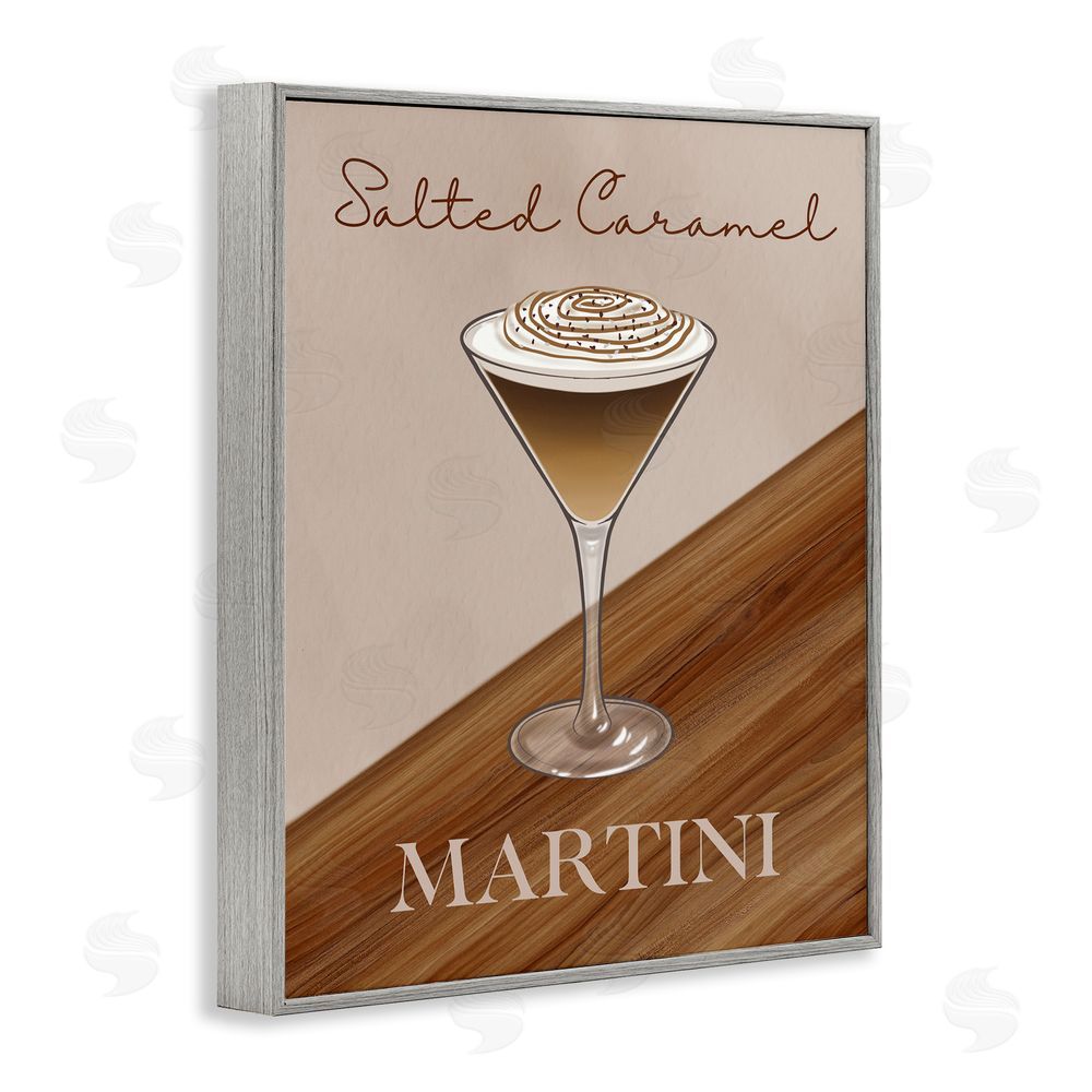 Marcus Prime Salted Caramel Martini Gray Framed Giclee Wall Art Print