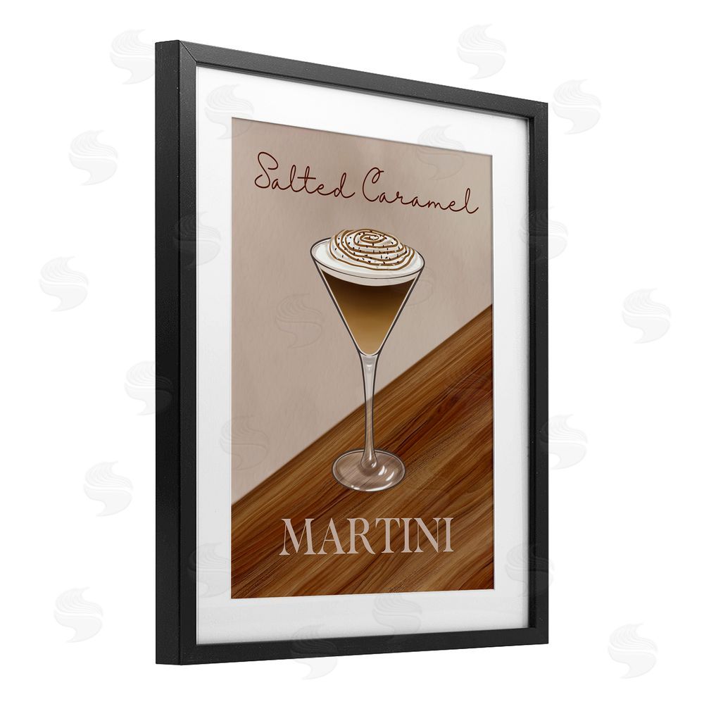 Marcus Prime Salted Caramel Martini Black Framed Print Under Glass Wall Art