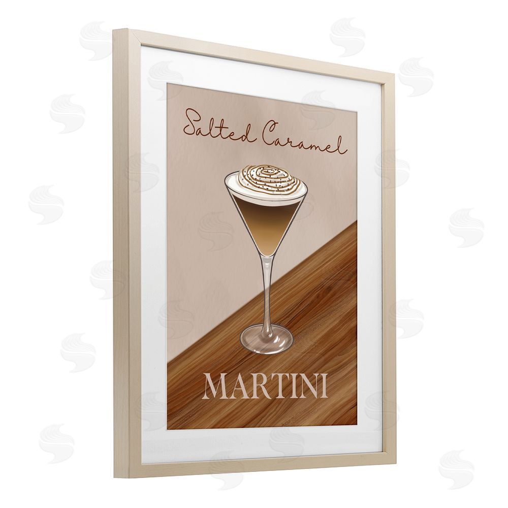 Marcus Prime Salted Caramel Martini Brown Framed Print Under Glass Wall Art