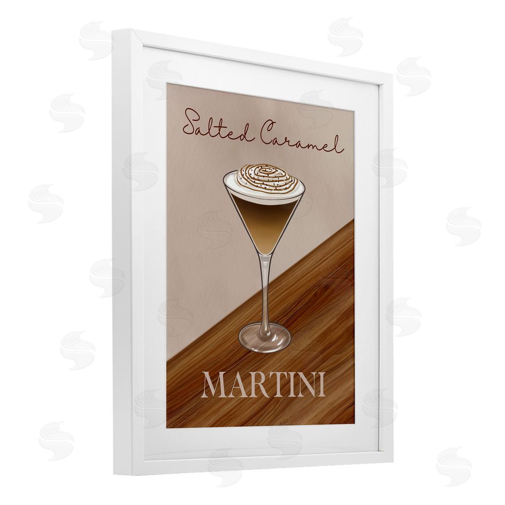 Marcus Prime Salted Caramel Martini White Framed Print Under Glass Wall Art