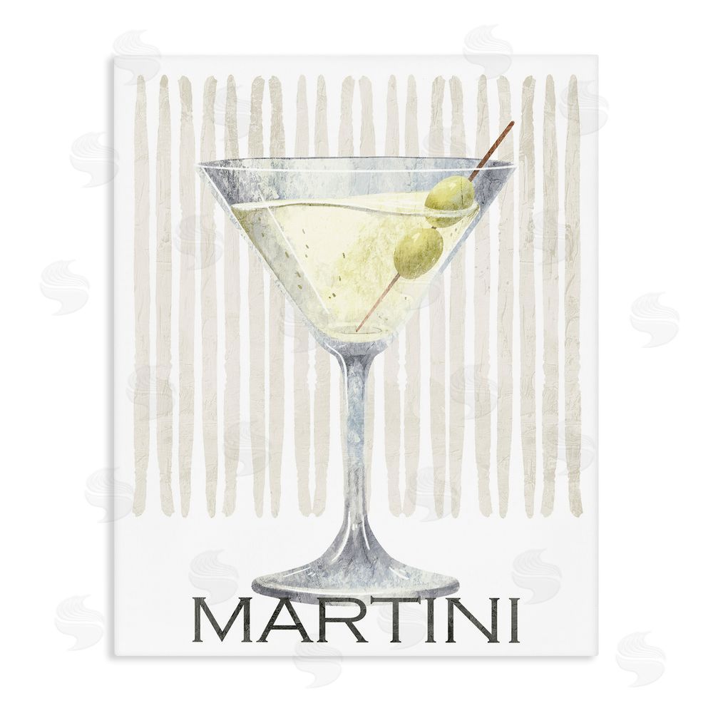 Kim Allen Subtle Martini Drink Stretched Canvas Wall Art Print
