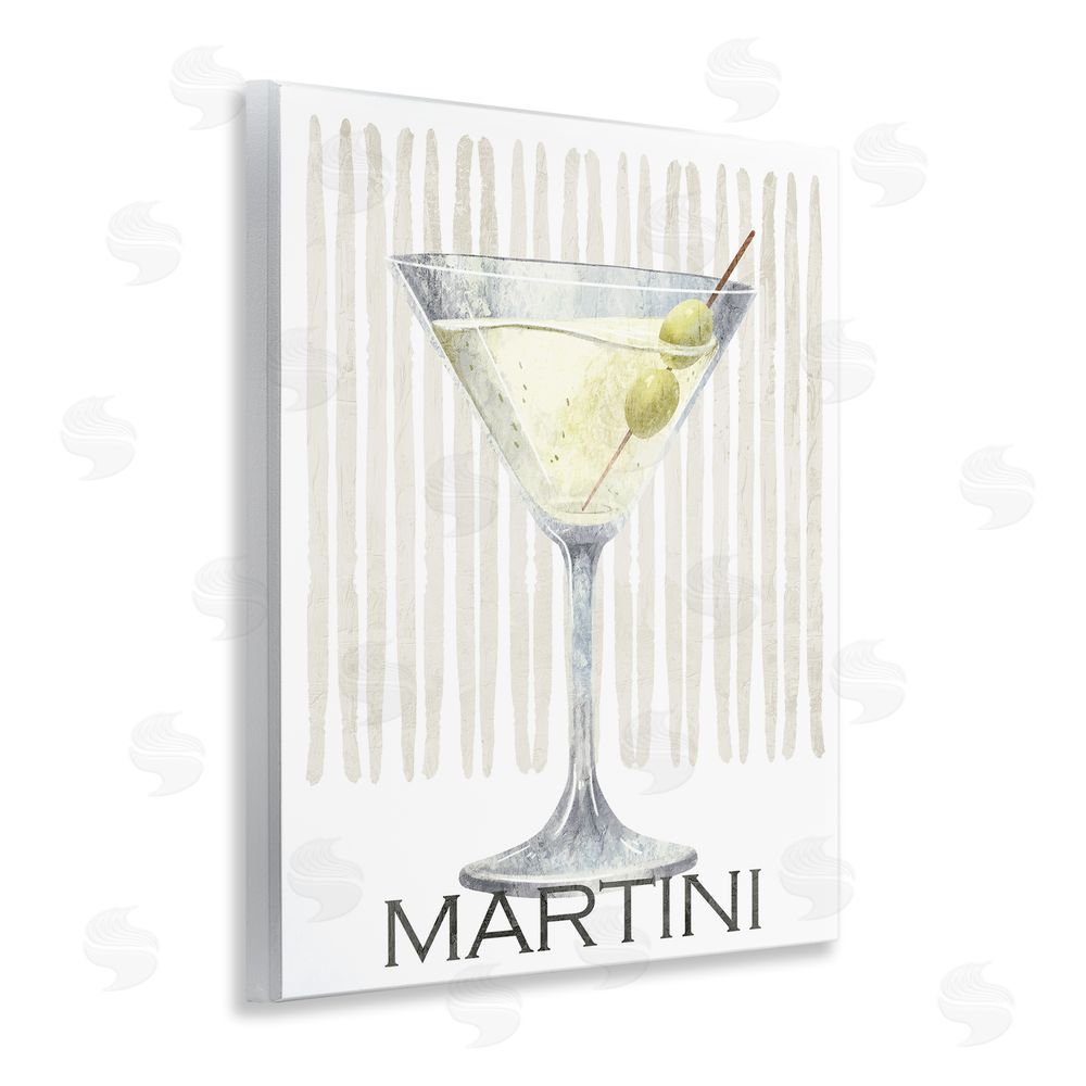 Kim Allen Subtle Martini Drink Wooden Wall Plaque Art Print