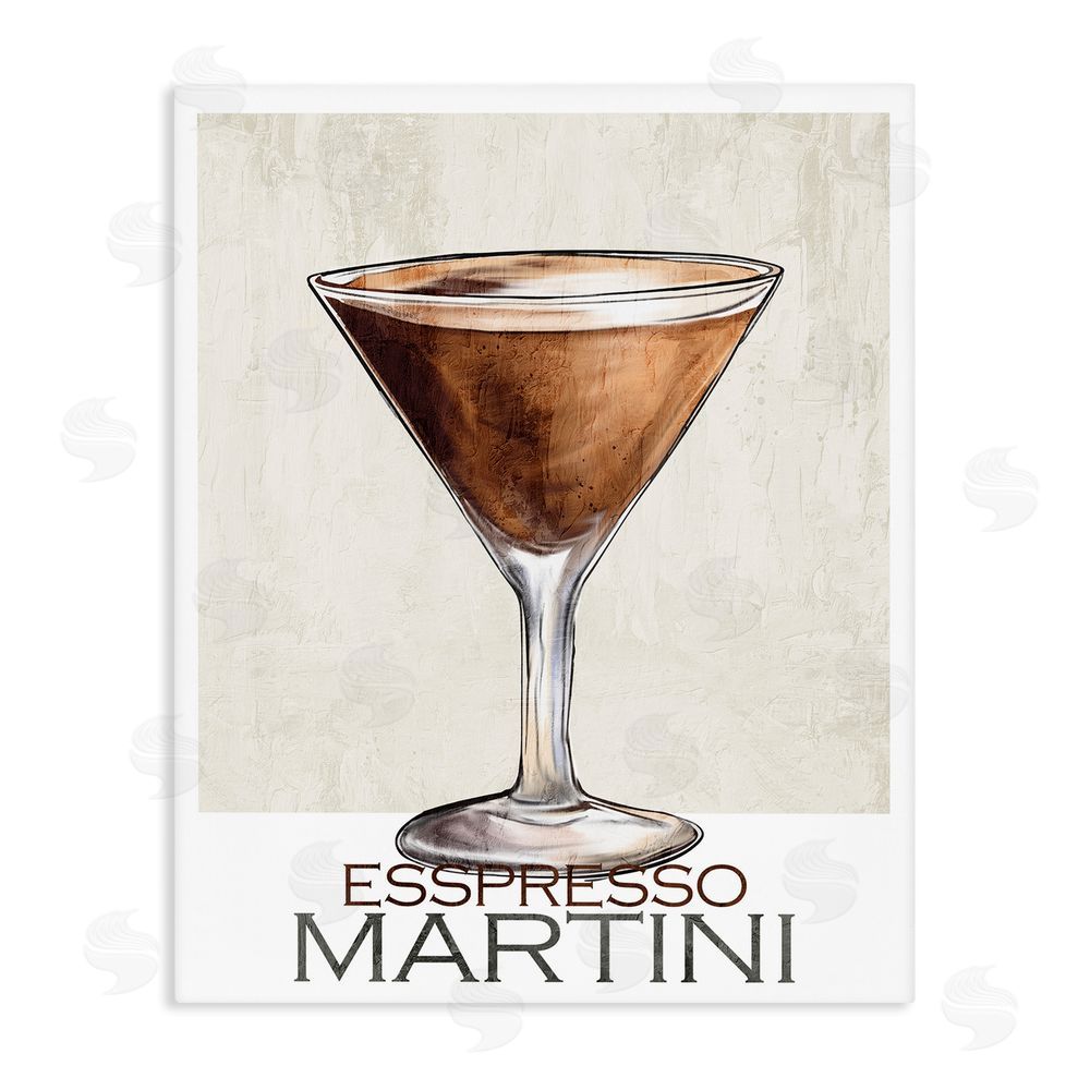 Kim Allen Sophisticated Espresso Martini Stretched Canvas Wall Art Print