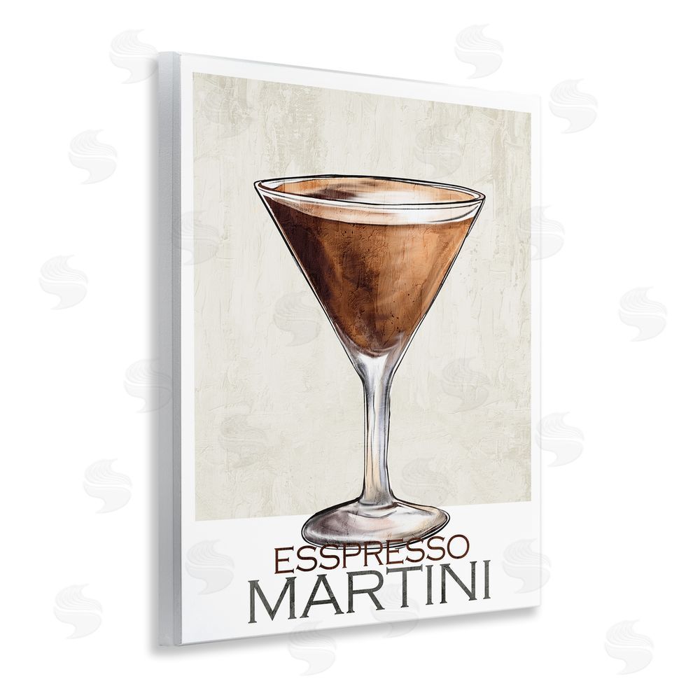 Kim Allen Sophisticated Espresso Martini Wooden Wall Plaque Art Print
