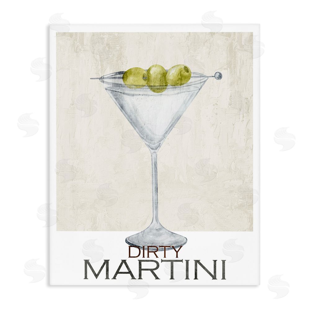 Kim Allen Dirty Martini Olives Stretched Canvas Wall Art Print