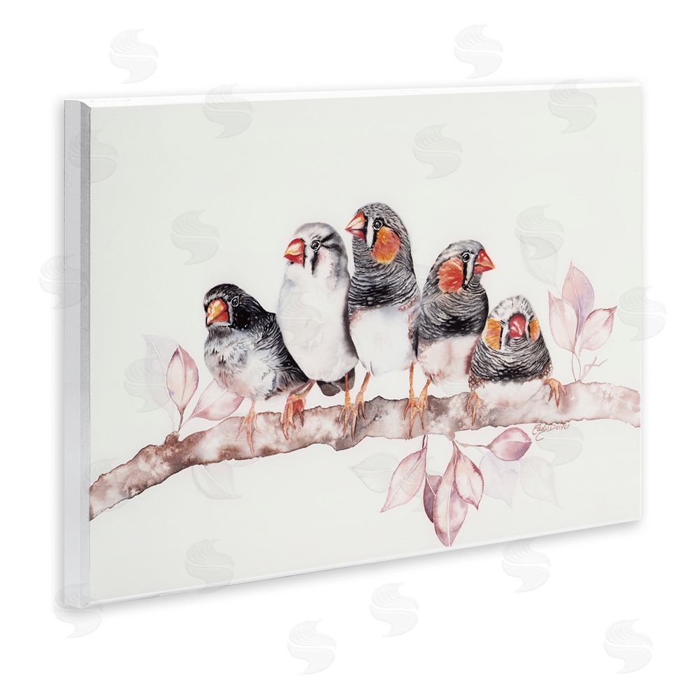 Cady Driver Five Birds on Branch Wall Plaque Art Print