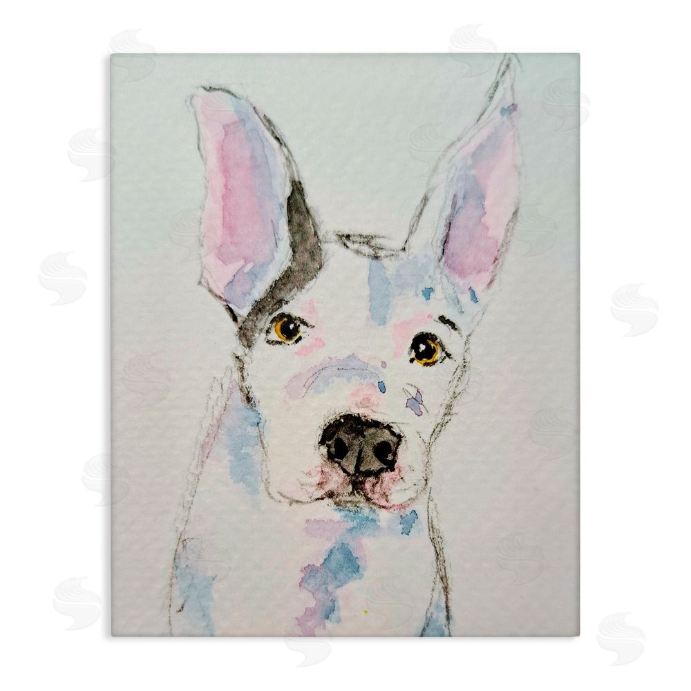 Tatiana Roberts Expressive Dog Sketch Canvas Wall Art Print