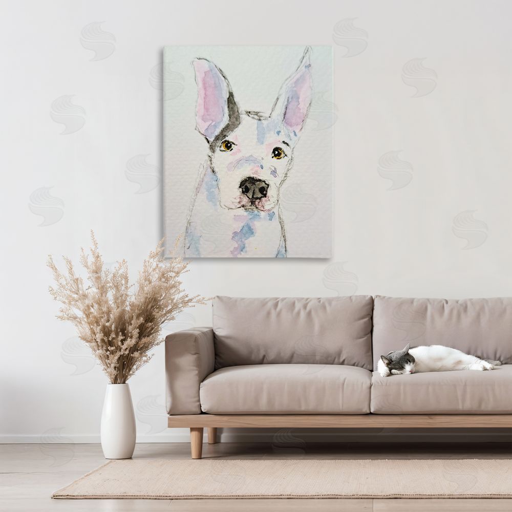 Tatiana Roberts Expressive Dog Sketch Canvas Art on Wall