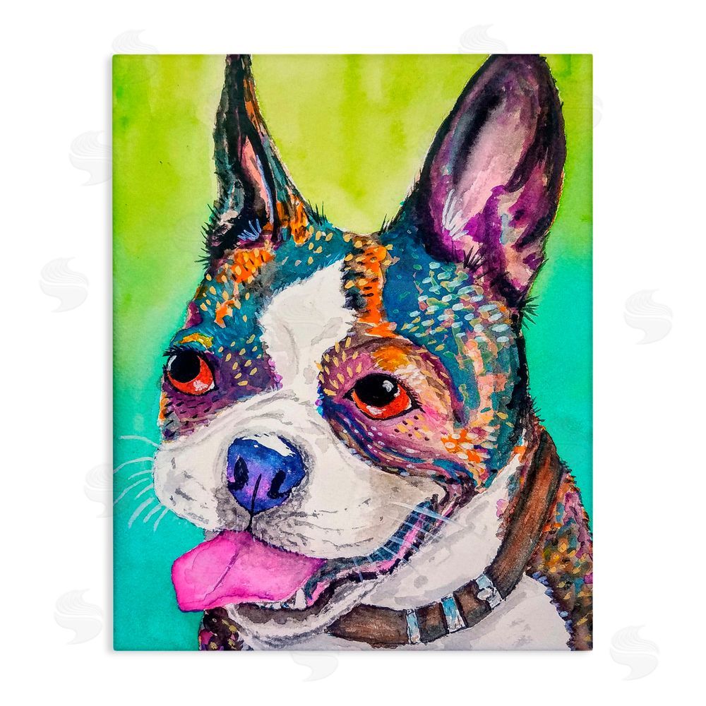 Tatiana Roberts Bright & Vibrant French Bulldog Canvas Wall Art Print