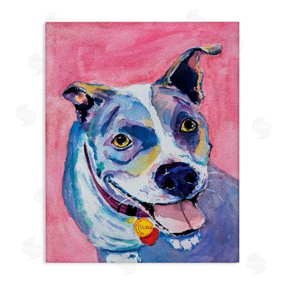 Tatiana Roberts Happy Dog Expression Canvas Wall Art Print